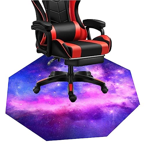 MAxba Achteckig Bodenschutzmatte Bürostuhl Gaming Teppich rutschfest Unterlage Schreibtischstuhl Stuhlunterlage Bürostuhlunterlage Bodenmatte (Color : 2, Size : 100cm) von MAxba