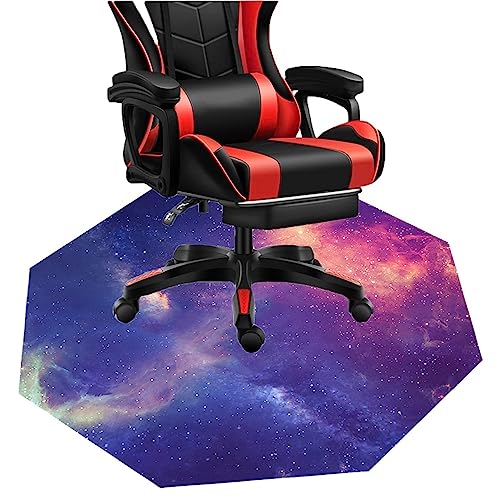 MAxba Achteckig Bodenschutzmatte Bürostuhl Gaming Teppich rutschfest Unterlage Schreibtischstuhl Stuhlunterlage Bürostuhlunterlage Bodenmatte (Color : 3, Size : 80cm) von MAxba