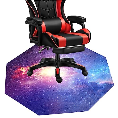 MAxba Achteckig Bodenschutzmatte Bürostuhl Gaming Teppich rutschfest Unterlage Schreibtischstuhl Stuhlunterlage Bürostuhlunterlage Bodenmatte (Color : 4, Size : 100cm) von MAxba
