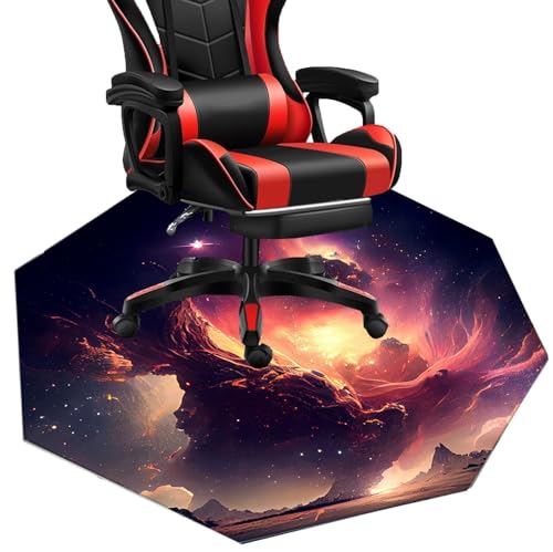 MAxba Achteckig Gaming Stuhl Teppich Bodenschutzmatte Bürostuhl for Hartböden Unterlage Schreibstuhlunterlage Bürostuhlunterlage (Color : 2, Size : 100cm) von MAxba