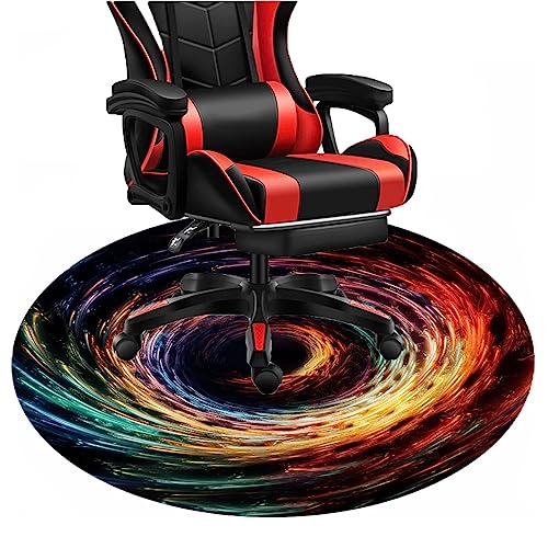 MAxba Bodenschutzmatte Bürostuhl Rund Gaming Teppich Kratzfest Bürostuhlunterlage Schreibtischstuhl Unterlage (Color : 3, Size : 80cm) von MAxba