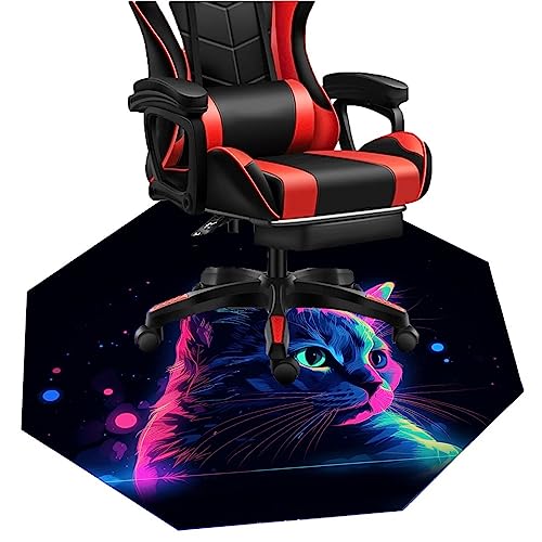MAxba Bodenschutzmatte Bürostuhl for Hartböden Achteckig Gaming Stuhl Teppich Unterlage Schreibstuhlunterlage Bürostuhl Unterlage,Dicke 6mm (Color : 1, Size : 140cm) von MAxba