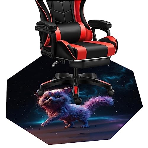 MAxba Bodenschutzmatte Bürostuhl for Hartböden Achteckig Gaming Stuhl Teppich Unterlage Schreibstuhlunterlage Bürostuhl Unterlage,Dicke 6mm (Color : 2, Size : 140cm) von MAxba