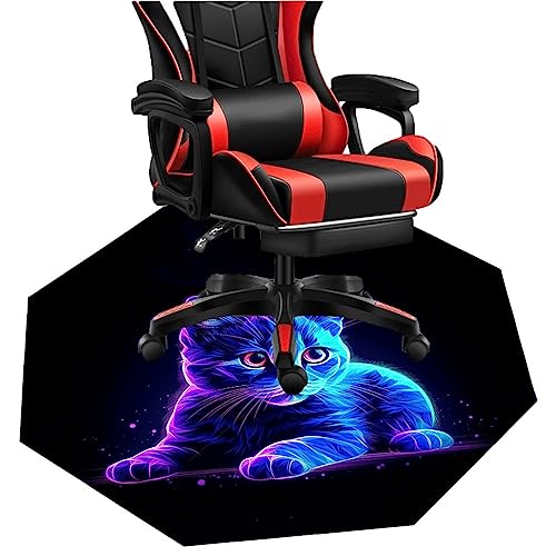 MAxba Bodenschutzmatte Bürostuhl for Hartböden Achteckig Gaming Stuhl Teppich Unterlage Schreibstuhlunterlage Bürostuhl Unterlage,Dicke 6mm (Color : 4, Size : 100cm) von MAxba