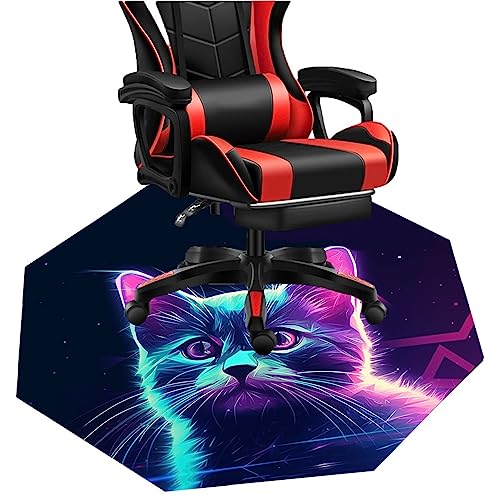 MAxba Bodenschutzmatte Bürostuhl for Hartböden Achteckig Gaming Stuhl Teppich Unterlage Schreibstuhlunterlage Bürostuhl Unterlage,Dicke 6mm (Color : 5, Size : 100cm) von MAxba