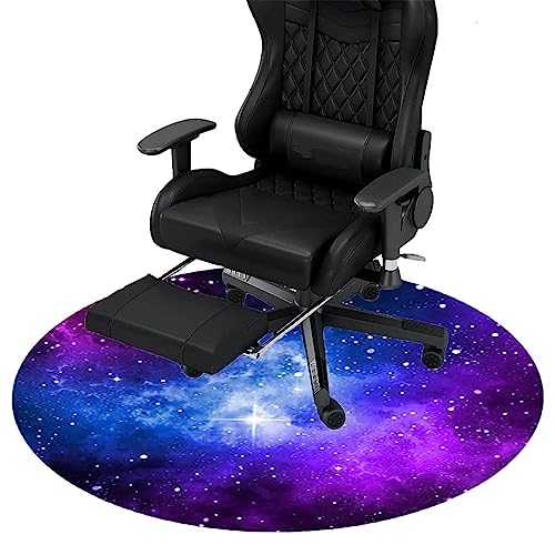 MAxba Rund Bodenschutzmatte Bürostuhl Unterlage rutschfest Kratzfest Gaming Teppich Stuhlunterlage Bürostuhlunterlage Bodenmatte (Color : 2, Size : 60cm) von MAxba