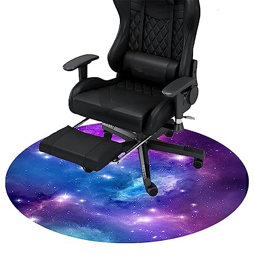 MAxba Rund Bodenschutzmatte Bürostuhl Unterlage rutschfest Kratzfest Gaming Teppich Stuhlunterlage Bürostuhlunterlage Bodenmatte (Color : 4, Size : 80cm) von MAxba