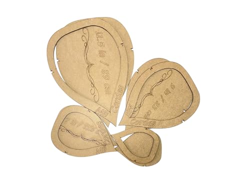 MB Cordas Makramee-Schneideschablone für Blätter und Federn 4er-Set: 29,5cm, 23cm, 17,5cm und 13cm Wandaufhängungswerkzeug, einfache Möglichkeit, Federn zu schneiden, Weben, Heimwerkerarbeiten MB Cordas Makramee-Schneideschablone für Blätter und Federn 4er-Set: 29,5cm, 23cm, 17,5cm und 13cm Wandaufhängungswerkzeug, einfache Möglichkeit, Federn zu schneiden, Weben, Heimwerkerarbeiten von MB Cordas