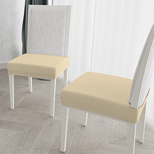 Italian Bed Linen MB Home Basic, Stuhlhusse Mehr Schön, cremefarben von MB HOME BASIC