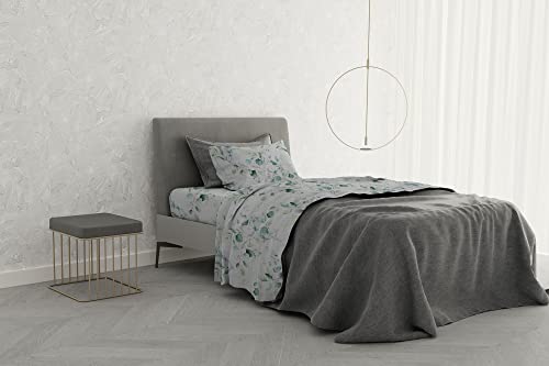 Italian Bed Linen MB Home Basic “Dafne” Bettwäsche-Set, Ivy, Klein Doppelbett von Italian Bed Linen