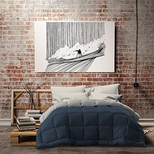 Italian Bed Linen Wintersteppdecke Atlanta, Dunkelblau/Hellgrau, Doppelbett Italian Bed Linen Wintersteppdecke Atlanta, Dunkelblau/Hellgrau, Doppelbett von Italian Bed Linen