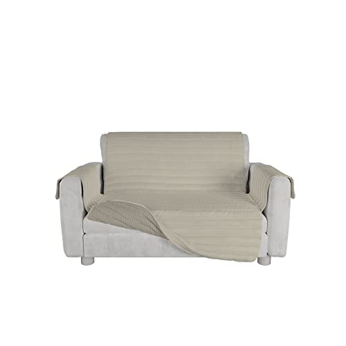 MB HOME Rutschfester Sofa Schonbezug Cozy, Creme, Zweisitzer von Italian Bed Linen