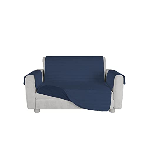 MB HOME Rutschfester Sofa Schonbezug Cozy, Dunkelblau, Zweisitzer von Italian Bed Linen