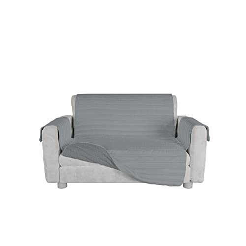 MB HOME Rutschfester Sofa Schonbezug Cozy, Hellgrau, Zweisitzer von Italian Bed Linen