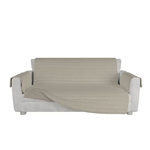 MB HOME Rutschfester Sofa Schonbezug Cozy, Creme, Dreisitzer von Italian Bed Linen