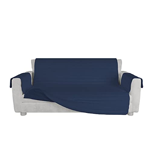 MB HOME Rutschfester Sofa Schonbezug Cozy, Dunkelblau, Dreisitzer von Italian Bed Linen