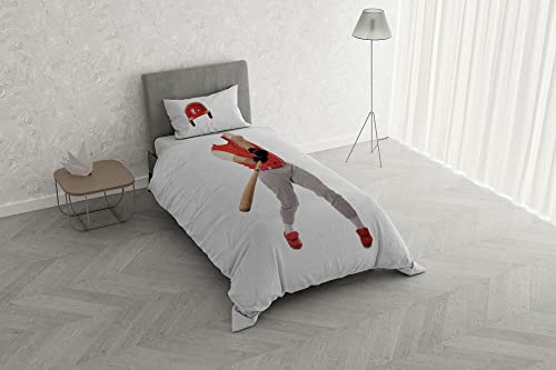 Italian Bed Linen Bettwäsche-Set, Digitaldruck, Kids, Baseball, Einzelbett von Italian Bed Linen