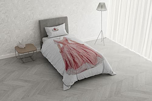 Italian Bed Linen Bettwäsche-Set, Digitaldruck, Kids, Pink Princess, Einzelbett von Italian Bed Linen