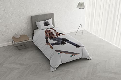 Italian Bed Linen Bettwäsche-Set, Digitaldruck, Kids, Skater, Einzelbett von Italian Bed Linen