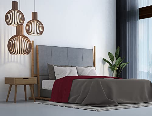 Italian Bed Linen MB Home Italy, Trendy Chic Bettwäsche-Set, Bordeaux, Doppelbett von Italian Bed Linen