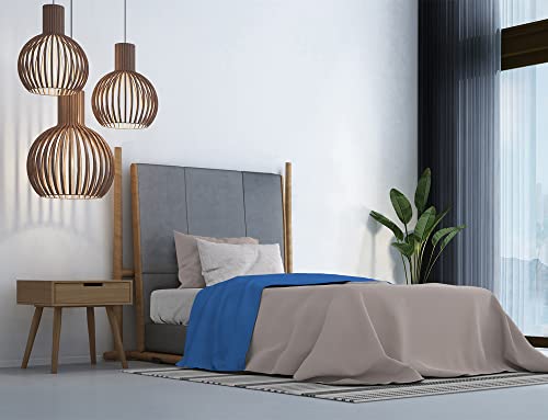 Italian Bed Linen MB Home Italy, Trendy Chic Bettwäsche-Set, Royal Blau, Einzelbett von Italian Bed Linen