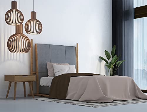 Italian Bed Linen MB Home Italy, Trendy Chic Bettwäsche-Set, Schokolade, Einzelbett von Italian Bed Linen