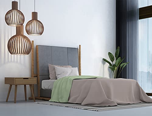 Italian Bed Linen MB Home Italy, Trendy Chic Bettwäsche-Set, Pistazie, Einzelbett von Italian Bed Linen
