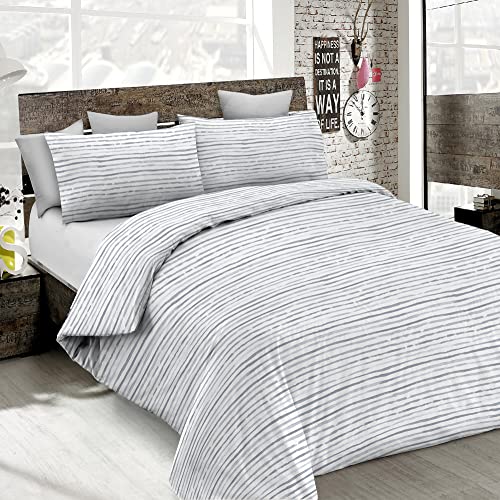 Italian Bed Linen MB Home Italy, Printed Colors” Bettbezug Set, Straits Grau, Doppelbett von Italian Bed Linen
