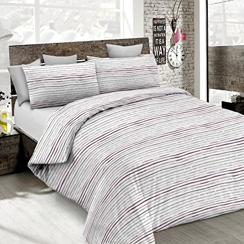 Italian Bed Linen MB Home Italy, Printed Colors” Bettbezug Set, Straits Rosa, Doppelbett von Italian Bed Linen