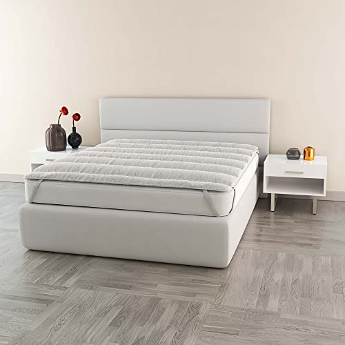 Italian Bed Linen MB Home Italy, Topper, Leinen, Dopplete 160x195 cm von Italian Bed Linen