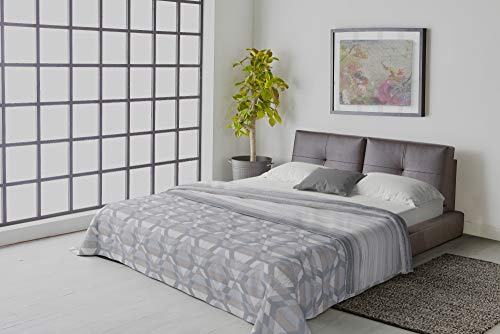Italian Bed Linen “Athena” Sommersteppdecke, Belek Grigio, Double, Doppel von Italian Bed Linen