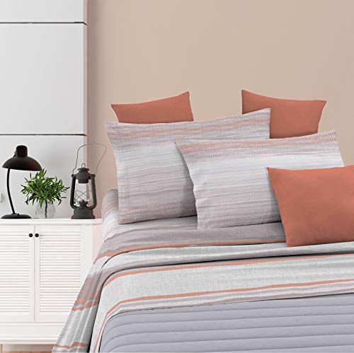 Italian Bed Linen Bettwäsche-Set Athena, Baumwolle, Damour rosa, Doppelte von Italian Bed Linen