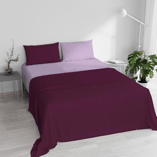 MB HOME ITALY Bettwäsche-Set MB Home Supreme, Lila/Pflaumen, Doppelbett von Italian Bed Linen