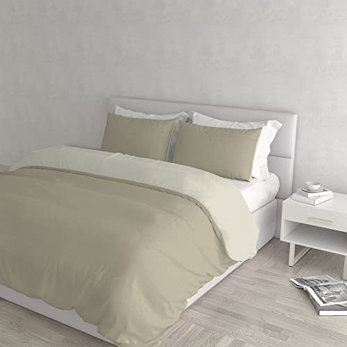 Italian Bed Linen MB Home Italy Bettwäsche-Set MB Home Supreme, Taupe/cremefarben, Doppelbett von Italian Bed Linen