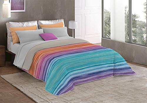 MB HOME ITALY Fantasy” Wintersteppdecke, Stoff, Rainbow, 220x260 cm von Italian Bed Linen