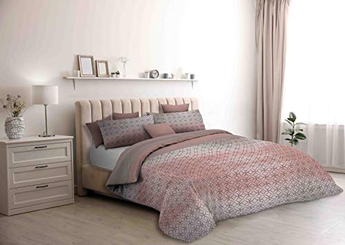 Italian Bed Linen Federbettbezug Athena, Baumwolle, Dakar rosa, Einzelne von Italian Bed Linen