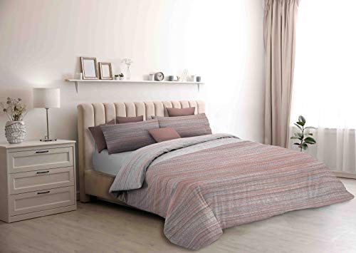 Italian Bed Linen Federbettbezug Athena, Baumwolle, Medina rosa, Einzelne von Italian Bed Linen