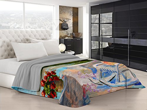 MB HOME ITALY Sommer-Steppdecke, Digitaldruck, Dreams of Author, 14, Einzelbett, 170 x 270 cm von MB HOME ITALY