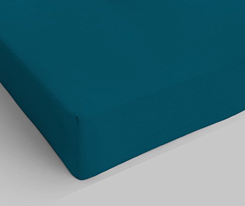 Baumwolle Max Color, doppelt, Petroleum Green von Italian Bed Linen
