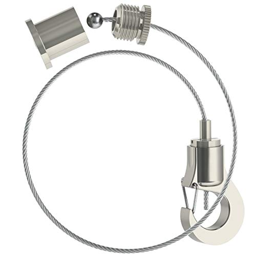 Abhängeset mit Haken mit Aushängesicherung, Drahtseil ø1,0mm, L = 1500mm von MB-Licht GmbH