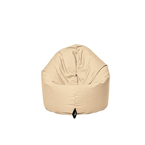 MB MILLINDABAG 2 in 1 Sitzsack für Kinder Jugendliche und Erwachsene Beanbag Sessel Kissen Indoor & Outdoor Gaminggeignet & bereits gefüllt Sitzkissen Bodenkissen (Beige, Durchmesser: 145 cm) von MB MILLINDABAG