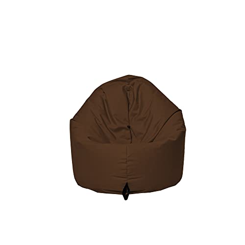 MB MILLINDABAG 2 in 1 Sitzsack für Kinder Jugendliche und Erwachsene Beanbag Sessel Kissen Indoor & Outdoor Gaminggeignet & bereits gefüllt Sitzkissen Bodenkissen (Braun, Durchmesser: 125 cm) von MB MILLINDABAG
