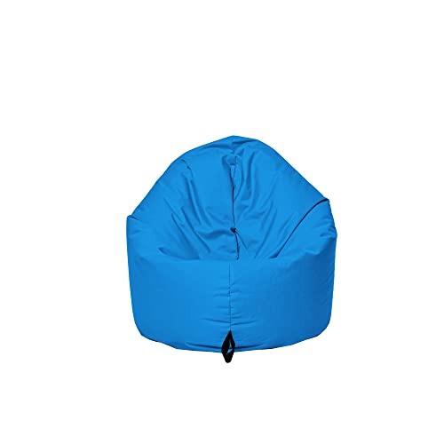 MB MILLINDABAG 2 in 1 Sitzsack für Kinder Jugendliche und Erwachsene Beanbag Sessel Kissen Indoor & Outdoor Gaminggeignet & bereits gefüllt Sitzkissen Bodenkissen (Hellblau, Durchmesser: 125 cm) von MB MILLINDABAG