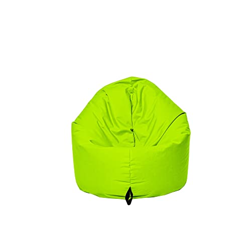 MB MILLINDABAG 2 in 1 Sitzsack für Kinder Jugendliche und Erwachsene Beanbag Sessel Kissen Indoor & Outdoor Gaminggeignet & bereits gefüllt Sitzkissen Bodenkissen (Kiwi, Durchmesser: 135 cm) von MB MILLINDABAG