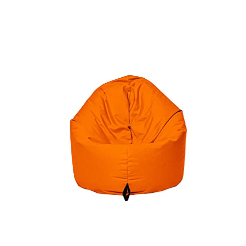 MB MILLINDABAG 2 in 1 Sitzsack für Kinder Jugendliche und Erwachsene Beanbag Sessel Kissen Indoor & Outdoor Gaminggeignet & bereits gefüllt Sitzkissen Bodenkissen (Orange, Durchmesser: 135 cm) von MB MILLINDABAG