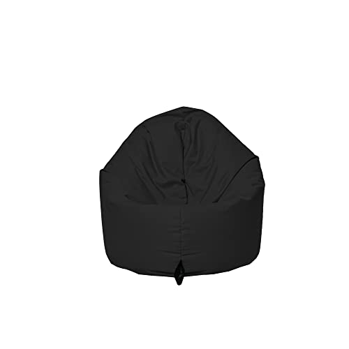 MB MILLINDABAG 2 in 1 Sitzsack für Kinder Jugendliche und Erwachsene Beanbag Sessel Kissen Indoor & Outdoor Gaminggeignet & bereits gefüllt Sitzkissen Bodenkissen (Schwarz, Durchmesser: 125 cm) von MB MILLINDABAG