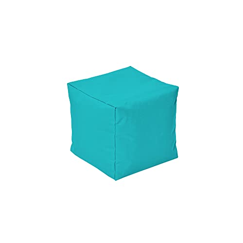 MB MILLINDABAG Hocker Würfel 35x35x35 cm Sitzsack für Kinder Jugendliche Beanbag Sessel Kissen Indoor & Outdoor Gaminggeignet & bereits gefüllt Sitzkissen Bodenkissen (Türkis) von MB MILLINDABAG