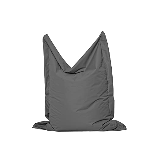 MB MILLINDABAG Rechteckig Sitzsack für Kinder Jugendliche und Erwachsene Beanbag Sitzen & Liegen Indoor & Outdoor Gaminggeignet & bereits gefüllt Sitzkissen (Anthrazit, L - 120 X 160 cm) von MB MILLINDABAG