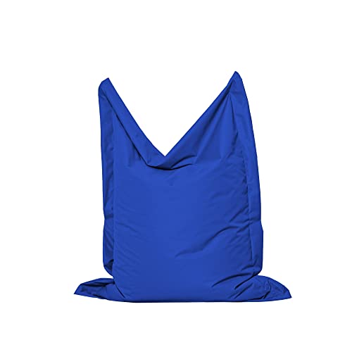 MB MILLINDABAG Rechteckig Sitzsack für Kinder Jugendliche und Erwachsene Beanbag Sitzen & Liegen Indoor & Outdoor Gaminggeignet & bereits gefüllt Sitzkissen (Blau, L - 120 X 160 cm) von MB MILLINDABAG