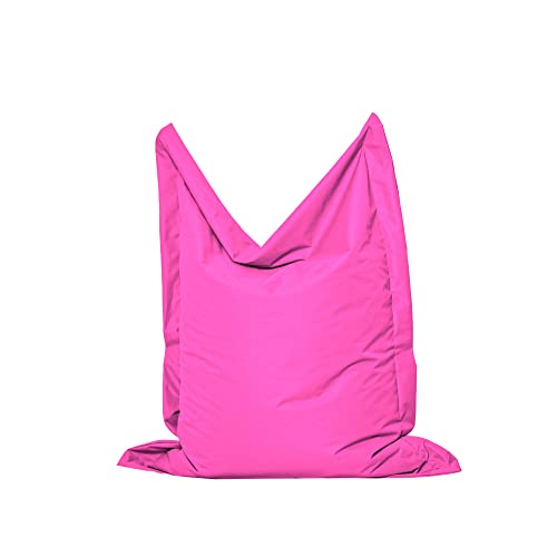 MB MILLINDABAG Rechteckig Sitzsack für Kinder Jugendliche und Erwachsene Beanbag Sitzen & Liegen Indoor & Outdoor Gaminggeignet & bereits gefüllt Sitzkissen (Pink, XL - 145 X 180 cm) von MB MILLINDABAG